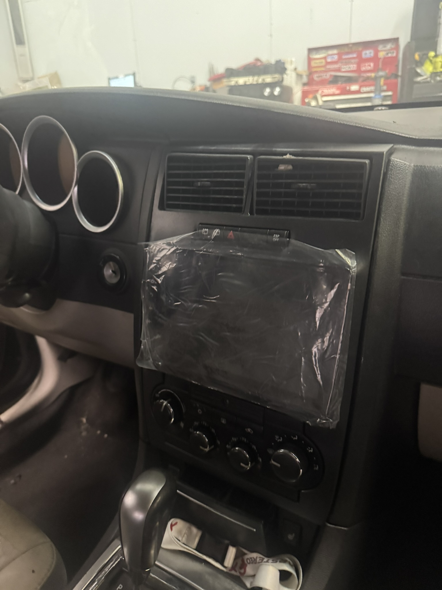 Completed custom vehicle audio installation
